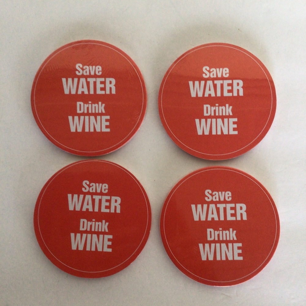 DRINK COASTERS DISPOSABLE PARTY WARE SET OF FOUR NWT